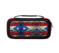 MDATT Puerto Rico Wallpaper Flag 1 Portable Travel All Protective Bag Soft Lining for Switch Console Pro Controller Accessories