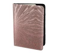 MDATT Rose Gold Pink Printing Cowhide Travel Passport Wallet for Women Men Document Organizer Passports Holder for Travel
