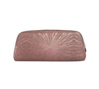 MDATT Rose Gold Pink Printing Cute Pen Stationery Bag Leather Pencil Pouch for Students Zipper Bag for Pens,Pencils,Markers