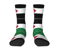 MDATT Russian Flag Print Funny Novelty Crew Socks for Women, Knee-High Novelty Socks Funny Gifts, Palestine Flag, One size