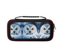 MDATT Snowy Owl Eyes Portable Travel All Protective Bag Soft Lining for Switch Console Pro Controller Accessories