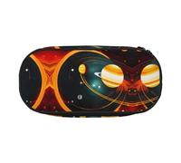 MDATT Solar System Jupiter Saturn Large Pencil Case Pouch,Soft Pencil Pouch Organizer with Zipper,Portable Pencil Case for Adult
