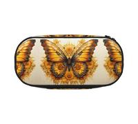 MDATT Sunflower Butterfly Large Pencil Case Pouch,Soft Pencil Pouch Organizer with Zipper,Portable Pencil Case for Adult