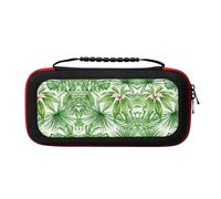 MDATT Tropical Palm Banana Leaves Portable Travel All Protective Bag Soft Lining for Switch Console Pro Controller Accessories
