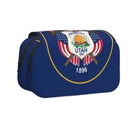 MDATT Utah Flag Printing Pencil Case for Adults, Durable Pen Carrying Case