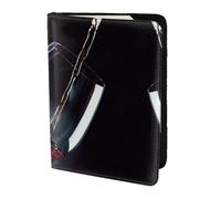 MDATT Wine Cup 1 Printing Cowhide Travel Passport Wallet for Women Men Document Organizer Passports Holder for Travel
