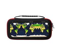 MDATT World Map Portable Travel All Protective Bag Soft Lining for Switch Console Pro Controller Accessories
