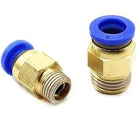 MDB Threaded Straight Adapter 1/8" Pneumatic Fittings, Air Line Fittings Connector, Plastic Push Quick Connect Couplings, Air Tool Accessories for Pipe Tube - 4mm - Pack of 5