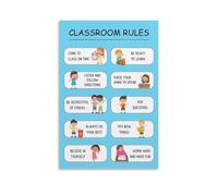 MDBJTCYZN Classroom Management Poster with Rules for Teachers Elementary School Educational Wall Decor(16x24inch(40x60cm),Framed)