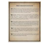 MDBJTCYZN Covenant Poster Faith Statement Print for Office Sunday School Bible Study Wall-Art(Framed,08x12inch(20x30cm))