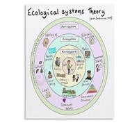MDBJTCYZN Ecological Model Educational Poster Human Development Systems Theory Canvas Wall-Art for Classroom Social Work Psychology (Unframed,16x24inch(40x60cm))
