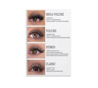 MDBJTCYZN Lash Extensions Style Chart Poster Eyelash Types Guide Reference Wall-Art for Makeup Artist Room Beauty Salon Student Decor(Unframed,12x18inch(30x45cm))