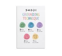 MDBJTCYZN Modern Mindfulness Poster, Grounding Techniques Calming Landscape Canvas Art, Therapeutic Wall Decor for Living Room Home Office(Unframed,16x24inch(40x60cm))