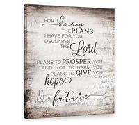 MDBJTCYZN Prayer Room Office Decor Jeremiah 29 11 Wall-Art Christian Bible Verse Scripture For I Know The Plans I Have For You(Unframed,08x12inch(20x30cm))