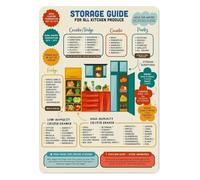 MDBJTCYZN Refrigerator and Pantry Guide Metal Tin Sign Food Hygiene Storage Knowledge Chart for Kitchen Organization and Home Decor 8 X 12 inch