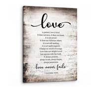 MDBJTCYZN Scripture Wall Decor - 1 Corinthians 13 Love Chapter Art on Canvas, Inspirational Gift for Christian Home(Unframed,16x24inch(40x60cm))