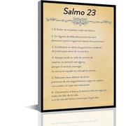 MDBJTCYZN Spanish Scripture Wall-Art Salmo 23 En Español Psalm Canvas Print Inspirational Quote for Faith Home Decor(Framed,16X24inch(40X60cm))