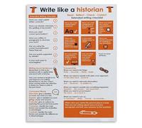MDBJTCYZN Think Like A Historian History Skills Critical Thinking Guide Educational Canvas Wall-Art Print(Framed,16x24inch(40x60cm))