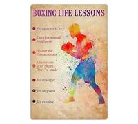MDBJTCYZN Vintage Boxing Poster Canvas | Retro Art Featuring Timeless Lessons from the Sweet Science | Decor for Study, Lounge or Cafe(Framed,16x24inch(40x60cm))