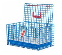 MDC Cat Carrier with Top Opening - Lightweight Mesh Pet Travel Crate for Vet Visits, Cats & Kittens - Breathable, Easy Clean Cat Basket with Handle - Secure & Spacious Cat Crate for Travel, Blue