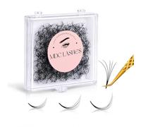MDC LASHES 500 Promades Eyelash Fans| 5D-20D, 0.03-0.05-0.07 Thickness, C/CC/D Curls, 8-18mm| Volume Lash Extensions Premade Lash Fans Pro Pre Made False Eyelashes Pestañas Pelo A Pelo(9D-0.07-D-11)