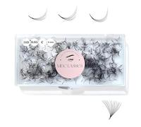 MDC LASHES 500 Promades Eyelash Fans| 5D-20D, 0.03-0.05-0.07 Thickness, C/CC/D Curls, 8-18mm| Volume Lash Extensions Premade Lash Fans Pro Pre Made False Eyelashes Pestañas Pelo A Pelo(7D-0.07-CC-12)