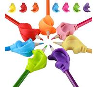 MDCEO Pencil Grips for Children, 7 Pcs Silicone Pen Grippers Ergonomic Writing Aid Grip Posture Correction Tool for Kids Autism Adults Special Needs Righties or Lefties