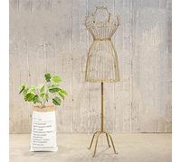 MDCG Female Mannequin props Iron art Half-length/full body Garment making Dummy Mannequin clothing store Photography Shop window Display shelf (Color : Gold, Size : High 79CM)