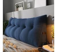 MDDKOP Triangular Headboard Pillow Full Bed Wedge Pillow for Large Bolster Pillow for Bed Wedge Pillow Headboard Daybed Pillows with Removable Cover(Grey,150x20x50cm)