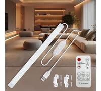 MDee COB LED Under Cabinet Strip Light with Remote, 3000K Warm White, 0.5M
