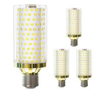 MDee Corn LED E27 Bulb, 15W Edison Screw Bulbs, 150W Incandescent Replacement, 2800 Lumen, Cool White 6000K, AC 230V, Non-Dimmable, Energy Saving E27 Screw Bulb for Home Lighting, 4-Pack