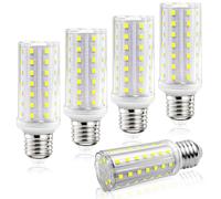 MDee E27 LED Bulb Cool White 6000K, 5W E27 Edison Screw Bulb, 90W Incandescent Equivalent, 925Lumen, 64LEDs, AC 230V, Non-Dimmable, Energy Saving Corn Light Bulbs for Home Lighting Decor, 5 Count