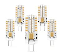 MDee G4 LED Bulbs Warm White 2700K, 1.8W 2 Pin Light Bulbs(Equivalent to G4 Halogen Bulb 20W), AC/DC 12V, 180LM, Non-Dimmable, Energy Saving Capsule Bulb for Cooker Hood Cabinet Lighting, 5Pack