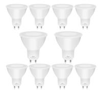 MDee GU10 LED Bulbs Cool White 6000K, 5W 800LM Energy Saving Light Bulbs(80W Halogen Replacement), Non-Dimmable, 110° Wide Beam, Energy Class B GU10 Bulb for Ceiling Light Wall Light, 10-Pack