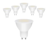 MDee GU10 LED Bulbs Warm White 3000K, 5W 800LM Energy Saving Light Bulbs(80W Halogen Replacement), Non-Dimmable, 110° Wide Beam, Energy Class B GU10 Bulb for Ceiling Light Wall Light, 6-Pack