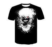 MDEM 2024 Summer New Men T-Shirt Tokyo Ghoul T Shirt Anime Short Sleeved Terror Tshirt Funny 3D Printing Casual Mens Clothes Tops-style7||4XL