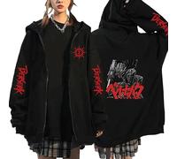 MDEM Anime Berserk Hoodie Guts Eyes Zipper Jackets Manga Sweatshirt HipHop Streetwear Casual Fleece Oversized Long Sleeve Coat Unisex-style8||4XL