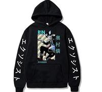 MDEM Anime Blue Exorcist Hoodies Anime Ao No Exorcist Cosplay Sweatshirts Rin Okumura Hoodies Okumura Rin Loose Pullover for Men Women-color5||L