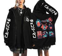 MDEM Anime Chainsaw Man Pochita Denji Zip Up Hoodies Hayakawa Aki Fox Devil Kon Manga Sweatshirts Korean Style Graphic Zipper Jackets-style9||L