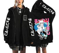 MDEM Anime Chainsaw Man Pochita Denji Zip Up Hoodies Hayakawa Aki Fox Devil Kon Manga Sweatshirts Korean Style Graphic Zipper Jackets-style7||4XL