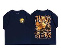 MDEM Anime Demon Slayer Zenitsu T Shirt Men Summer Japanese Manga Kimetsu No Yaiba Tshirt Inosuke Graphic Tshirt Short Sleeve Male-style3||M
