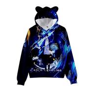 MDEM Band Solo Leveling Hoodie 3D Cat Ear Pullover Long Sleeve Men Women's Hoodie Unisex Top Blouse Harajuku Streetwear Kawaii Tops-style6||S