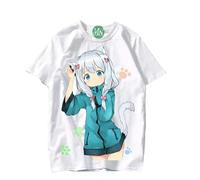 MDEM Coolprint Japanese Anime Shirt Eromanga Sensei T-Shirts Multi-Style Short Ero-Manga Hikikomori Sagiri Izumi Cosplay Kawaii Gift-style2||XXL