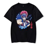 MDEM Demon Slayer Akaza Daki and Giyuutarou T-Shirt Anime Harajiku Hip Hop Casual Loose Unisex T Shirts-style5||XL