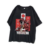 MDEM Demon Slayer Anime Kokushibo Kanroji T-shirt Short Sleeve Cotton Mitsuri Tsugikuni Yoriichi Summer Loose-style3||L