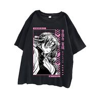 MDEM Demon Slayer Anime Kokushibo Kanroji T-shirt Short Sleeve Cotton Mitsuri Tsugikuni Yoriichi Summer Loose-style2||M