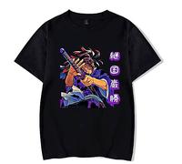 MDEM Demon Slayer Kokushibo Daki and Giyuutarou T-Shirt Anime Harajiku Hip Hop Casual Loose Unisex T Shirts-style5||XXS
