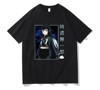 MDEM Demon Slayer Muichiro Tokito T-shirt Cotton Tee Shirt Summer T Shirts Kokushibo Clothes Sudaderas Men/women Hip Hop Sweatshirts-style7||L