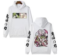 MDEM Demon Slayer Upper Moons Six Daki and Giyuutarou Anime Hoodie Man Woman Harajuku Pullovers Tops Long Sleeves Streetwear-style1||3XL