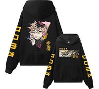 MDEM Demon Slayer Upper Moons Two Douma Anime Hoodie Man Woman Harajuku Pullovers Tops Long Sleeves Streetwear-style7||L